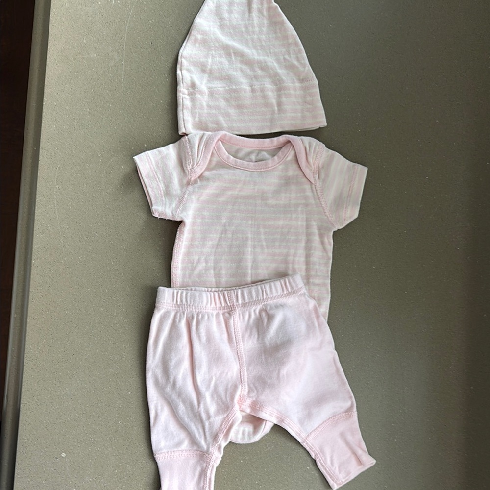 Hanna Anderson Baby Pink Outfit Set